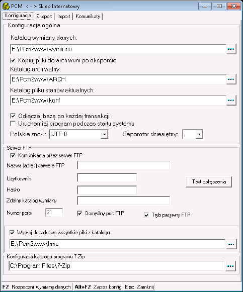 Moduł integracji wykorzystuje łącznik PCM2WWW firmy Insoft