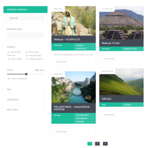 Travel offer advanced search