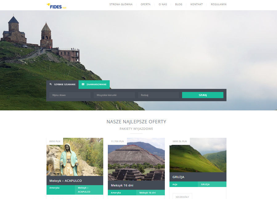Travel agency website with WordPress